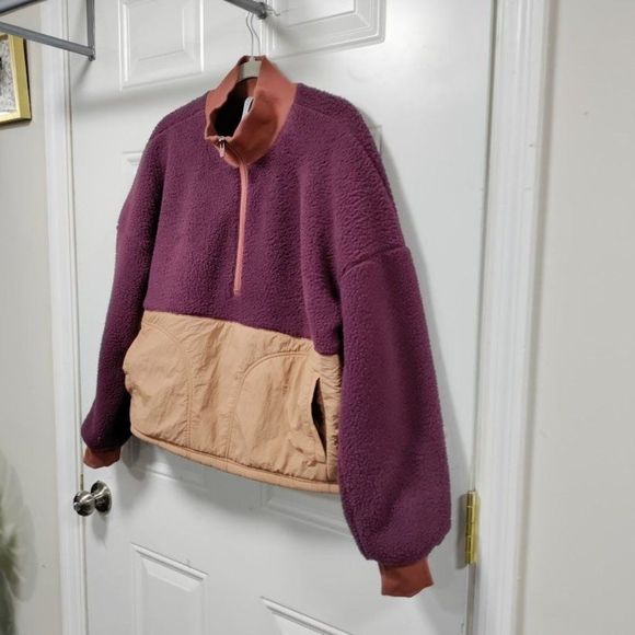 NWOT Fabletics Mallory Fleece Pullover Half Zip Top XL - Picture 5 of 11